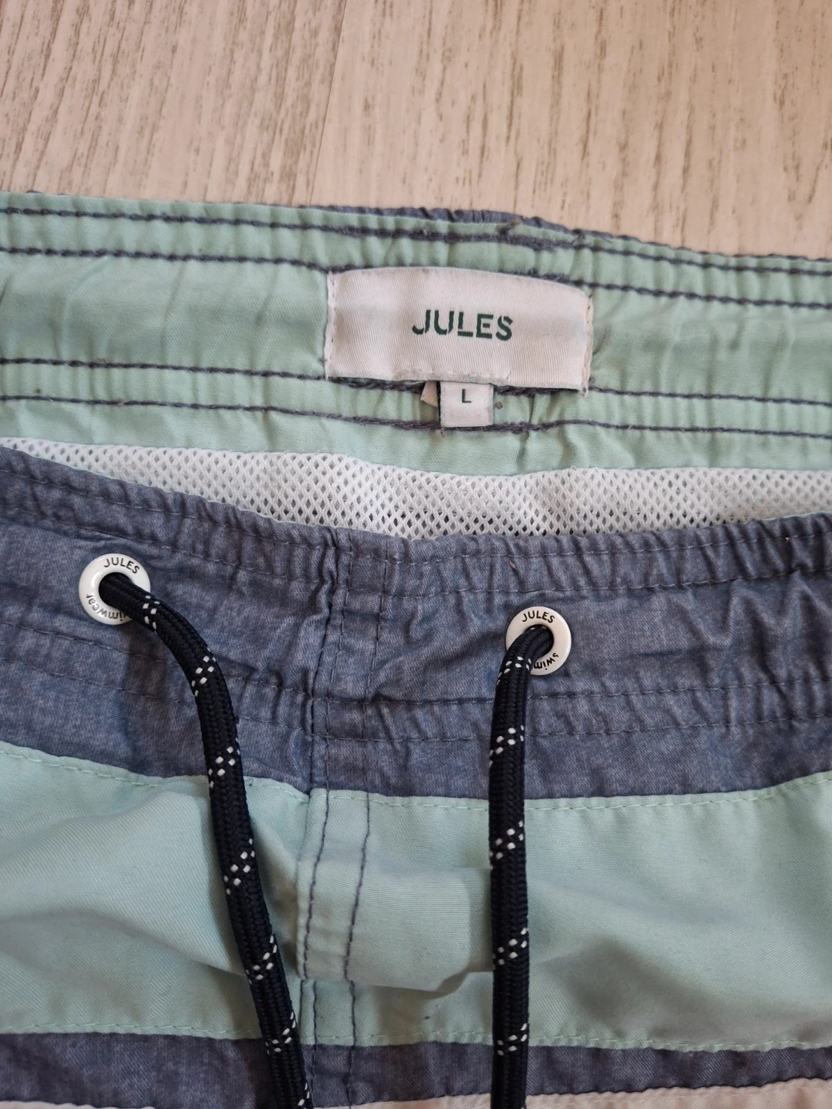 Short de baño para hombre azul/blanco/turquesa Jules – Talla L – photo 6